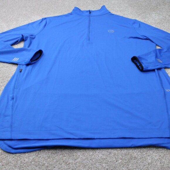 Veil Spark Sweatshirt Mens 2XL XXL Royal Blue 1/2 Zip Performance Athletic L/S - Picture 2 of 15